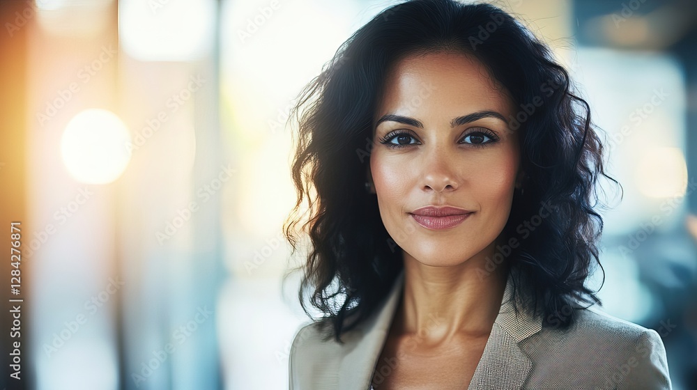 custom made wallpaper toronto digitalConfident businesswoman in a modern office, embodying professionalism and leadership.
