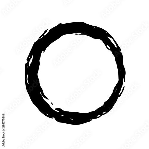 Rough Circle - Hand Painted Texture Element