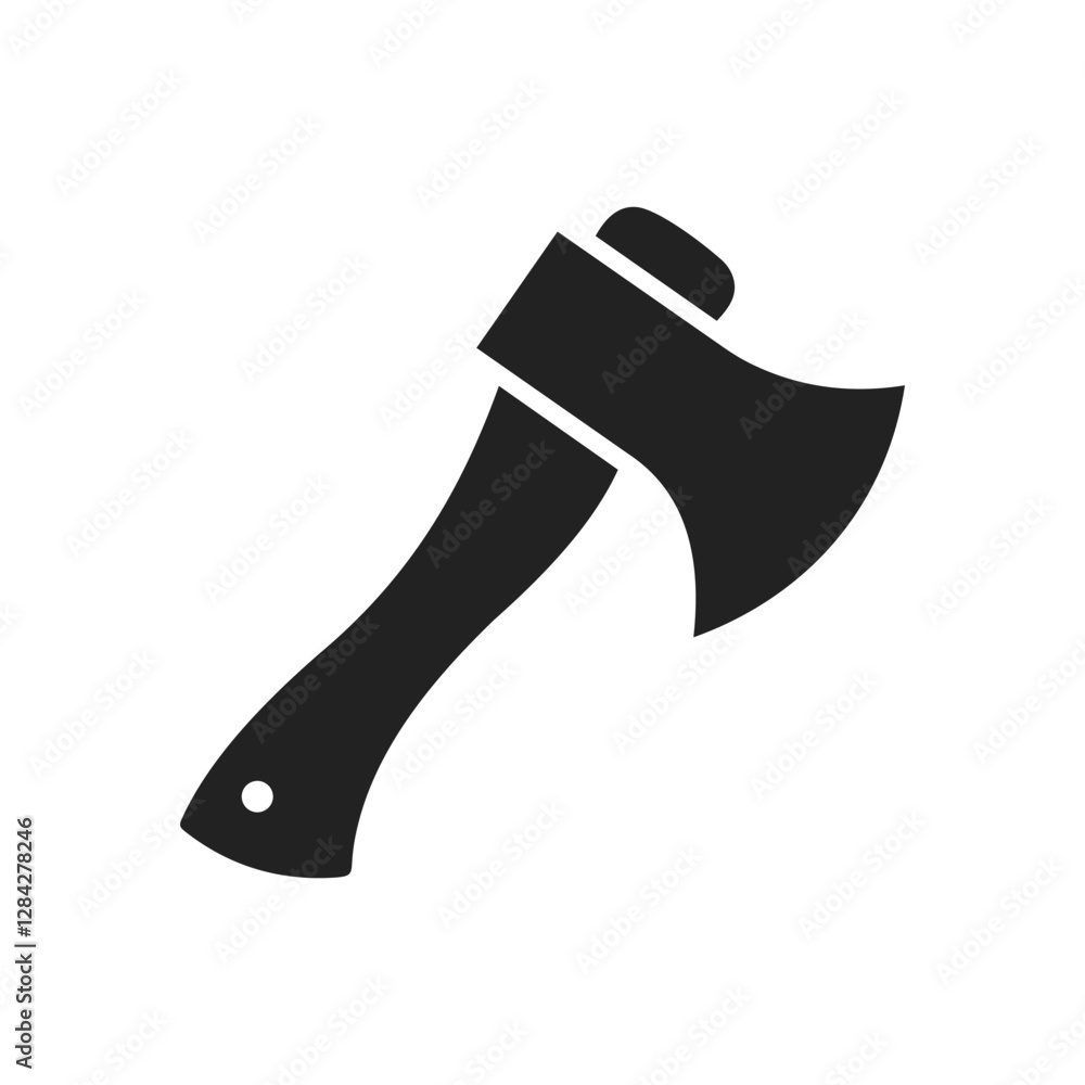 Simple Black Axe Silhouette and axe icon, axe, hatchet, ax, equipment, woodcutter Simple Black Axe Silhouette and axe icon, axe, hatchet, ax, equipment, woodcutter