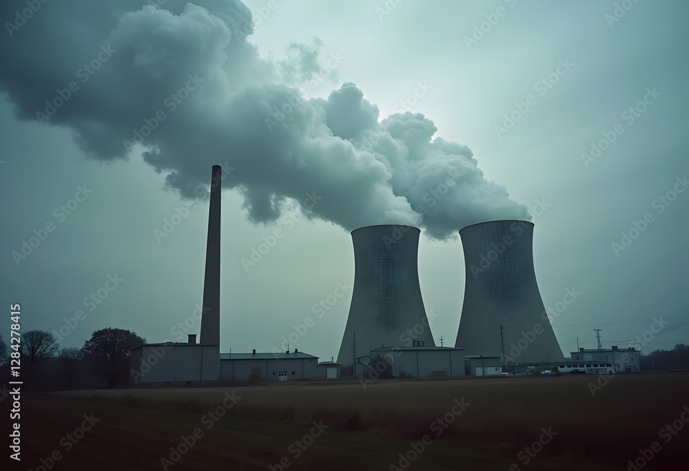 Industrial smokestacks contributing to acid rain formation Industrial smokestacks contributing to acid rain formation