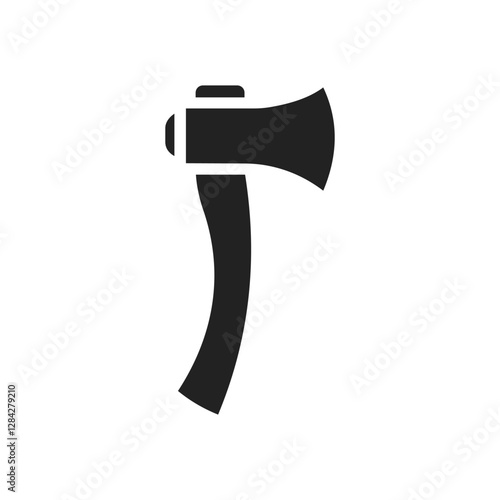 Simple Black Axe Silhouette and axe icon, axe, hatchet, ax, equipment, woodcutter