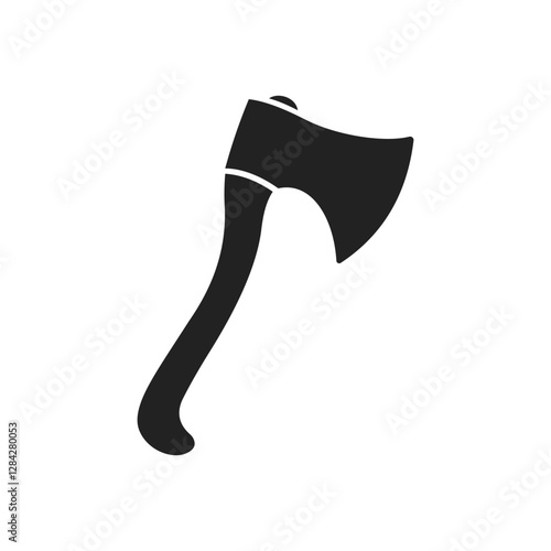 Simple Black Axe Silhouette and axe icon, axe, hatchet, ax, equipment, woodcutter