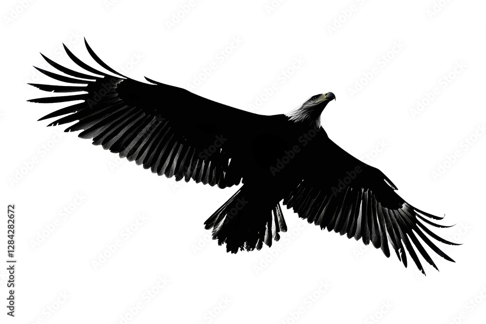 Obraz premium Majestic eagle soaring in open sky