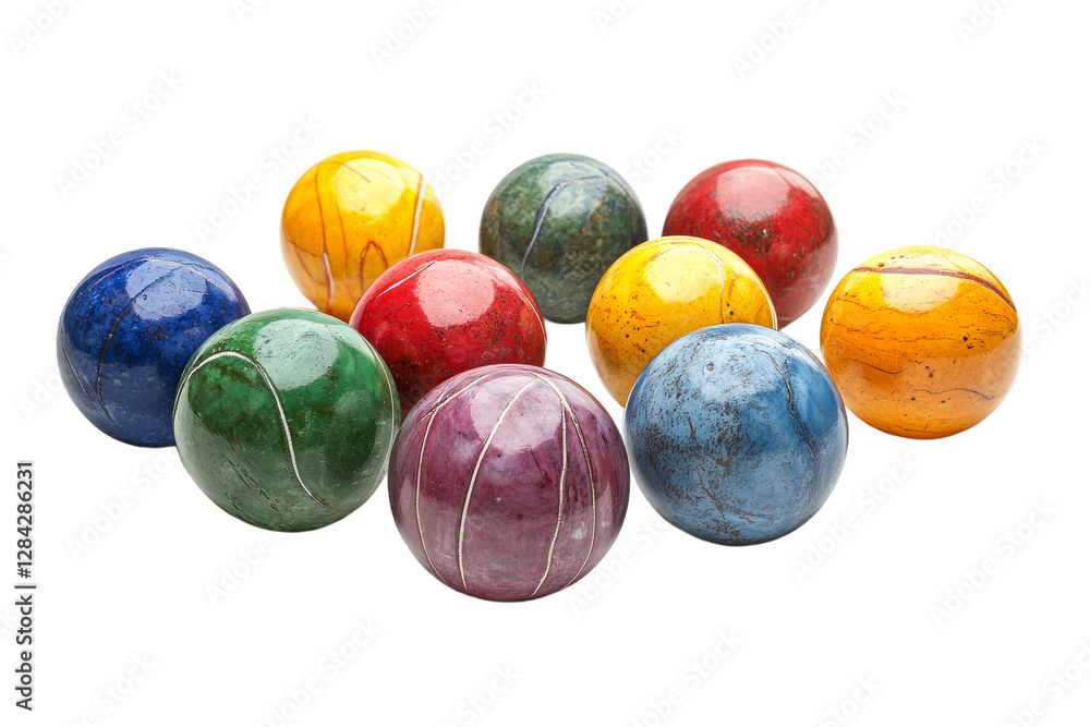 Colorful marbles arranged in vibrant display Colorful marbles arranged in vibrant display