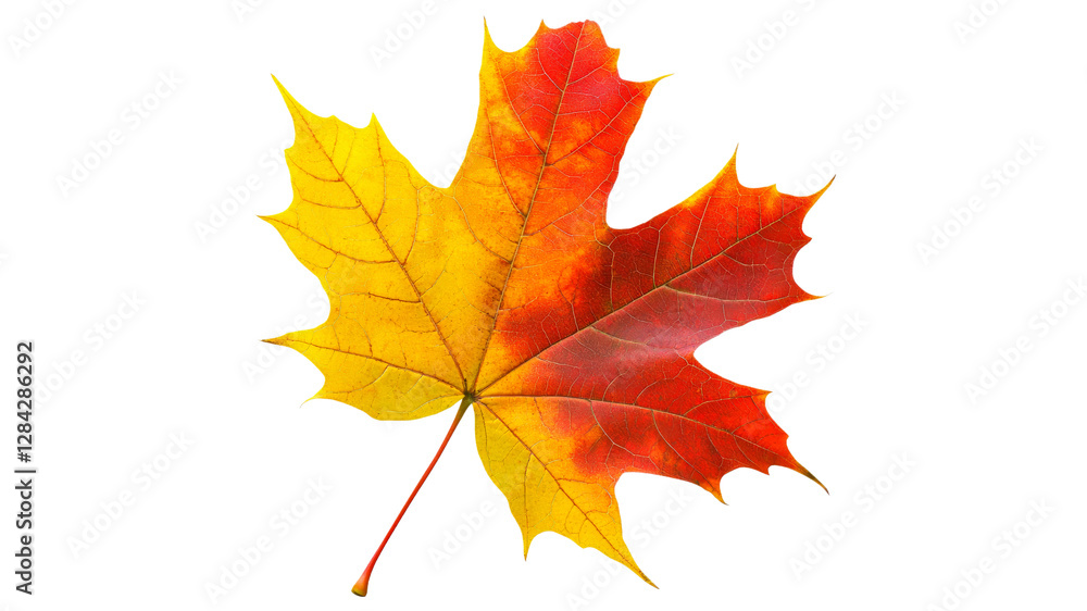 Fall leaf showcasing vibrant colors of autumn Fall leaf showcasing vibrant colors of autumn