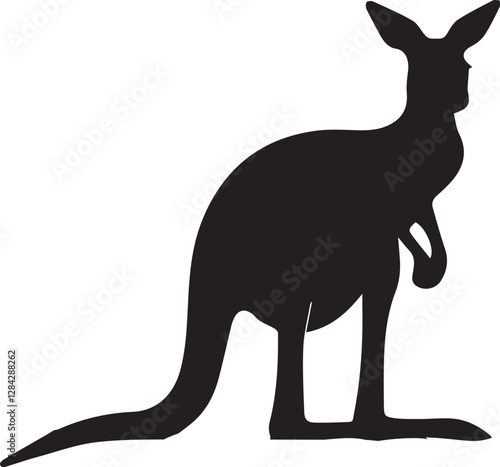 Kangaroo  silhouette vector EPS