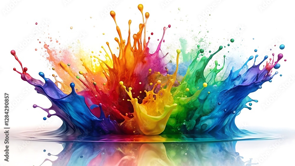 Obraz premium Colorful Paint Splash