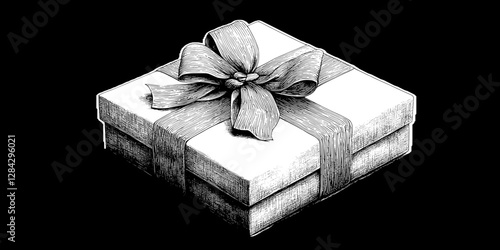 Elegant Gift Box Drawing