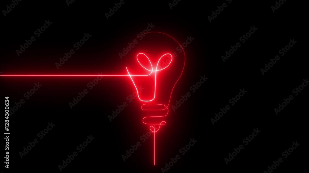 Neon light digital bulb icon animation on black background.Energy idea, Electric neon bulb with charging icon. power supply source concept, glowing neon bulb icon animation. Neon light digital bulb icon animation on black background.Energy idea, Electric neon bulb with charging icon. power supply source concept, glowing neon bulb icon animation.