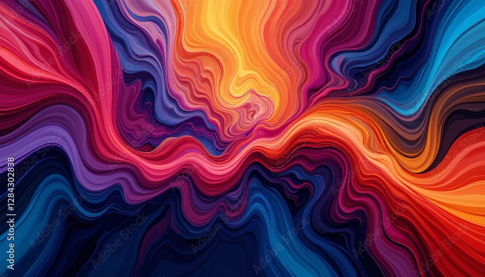 Close-up of dynamic swirls and vibrant aesthetics Close-up of dynamic swirls and vibrant aesthetics