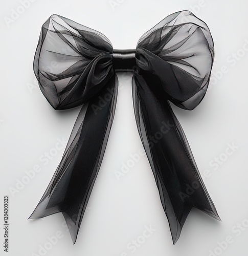 Black Organza Bow