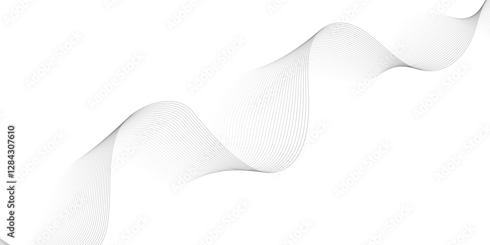 Abstract grey, white smooth element swoosh speed wave modern stream background. Wave with lines created using blend tool. Abstract frequency sound wave lines and twisted curve lines background.
Abstract grey, white smooth element swoosh speed wave modern stream background. Wave with lines created using blend tool. Abstract frequency sound wave lines and twisted curve lines background.