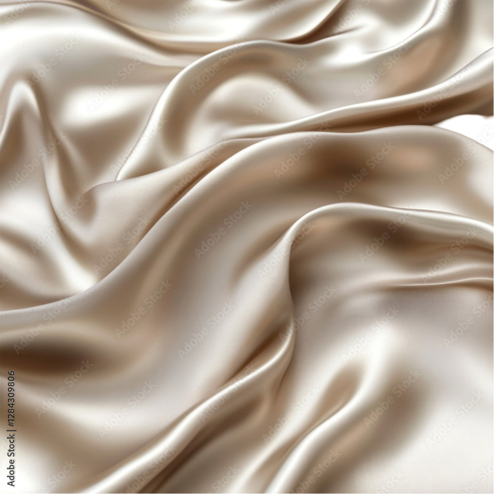 Fototapeta premium Elegant beige satin drapes softly luxury texture elegance