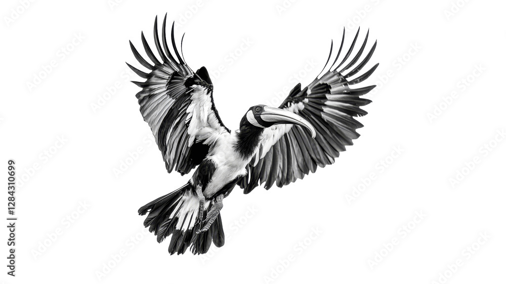 Obraz premium Majestic bird in flight showcasing its wingspan