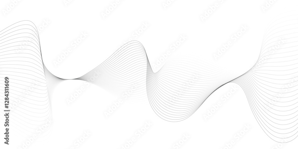 Fototapeta premium abstract vector background with wavy lines 