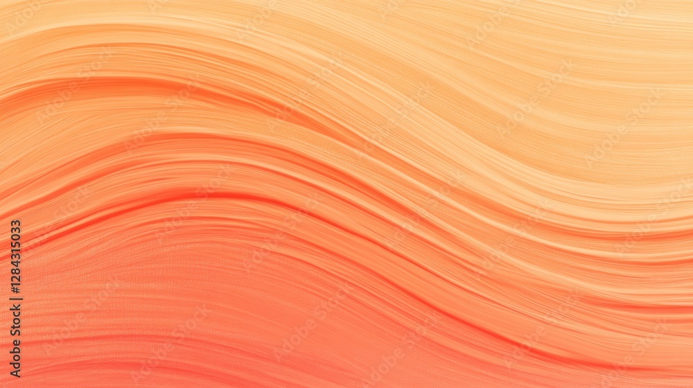 Abstract Wavy Gradient Background with Smooth Peach and Orange Tones and Curved Lines Abstract Wavy Gradient Background with Smooth Peach and Orange Tones and Curved Lines