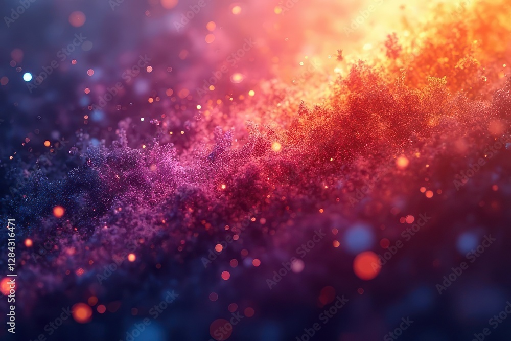 Fototapeta premium abstract background Explosions of color, particles, matte finish, sharp focus.
