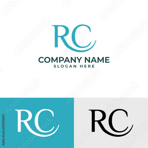 Modern RC monogram logo design. Clean, elegant, and versatile vector icon. Ideal for branding, business, or personal use. Customizable, scalable, and easily editable