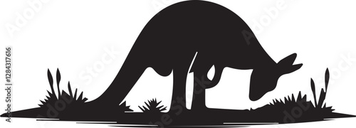 Kangaroo  silhouette vector EPS