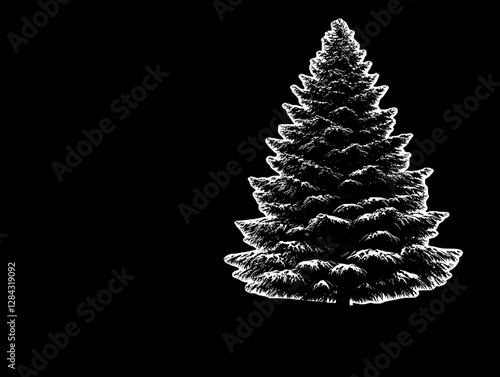 Majestic Snow-Covered Christmas Tree