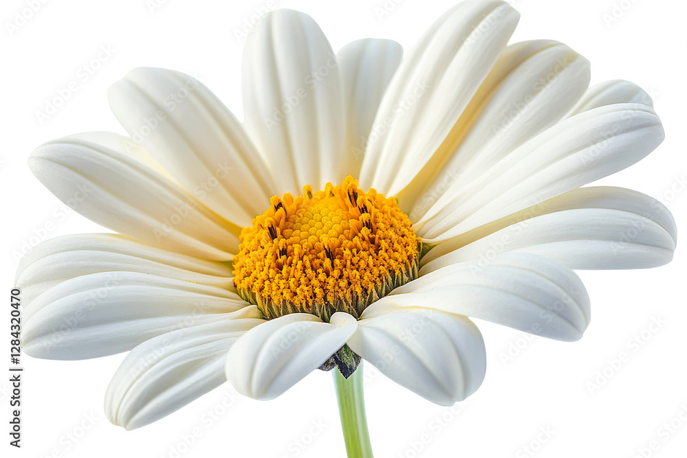 Beautiful white daisy with yellow center in bloom Beautiful white daisy with yellow center in bloom