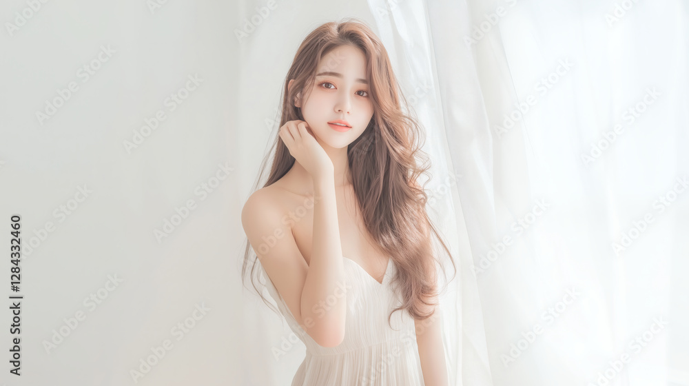 Elegant Asian Woman in a Studio Portrait Elegant Asian Woman in a Studio Portrait