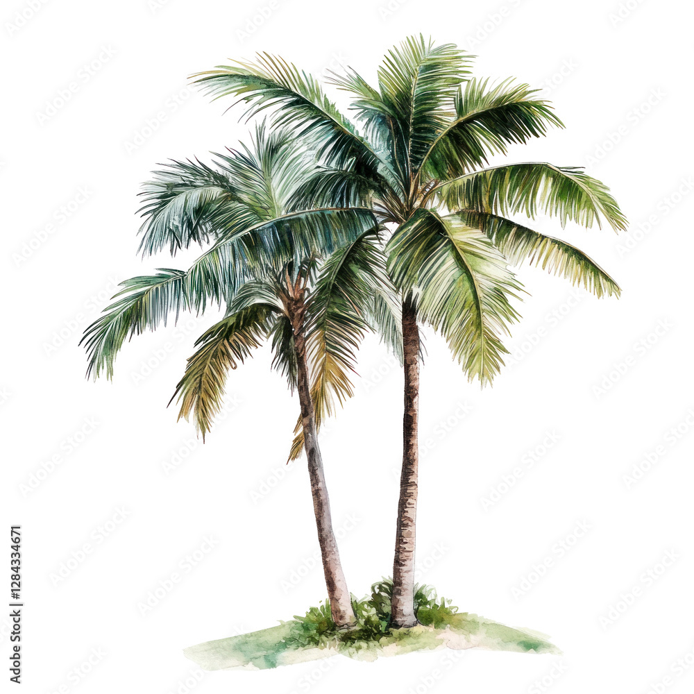 Obraz premium palm tree on a white background