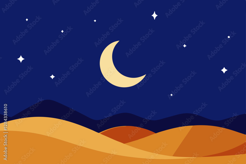 Naklejka premium moon and stars
