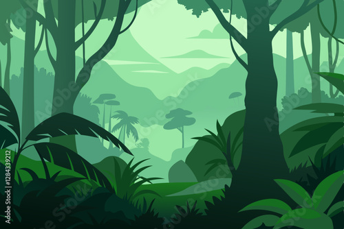 tropical jungle background