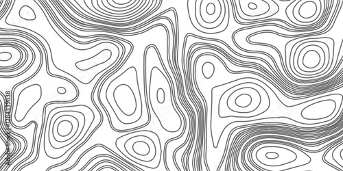 Grey contours vector topography. Geographic mountain topography vector illustration. Topographic pattern texture. Map on land vector terrain. Elevation graphic contour height lines. 