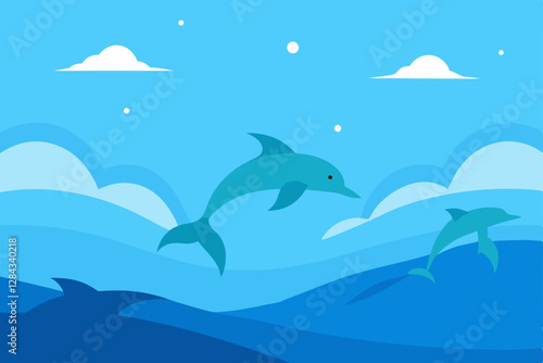 dolphins in the sea