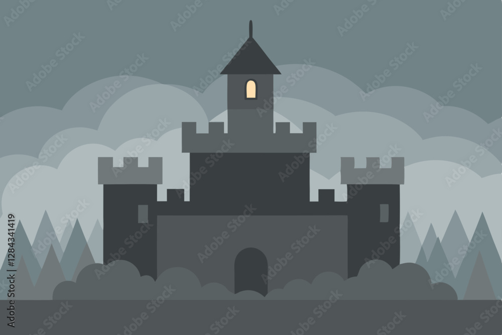 vector illustration of castle vector illustration of castle