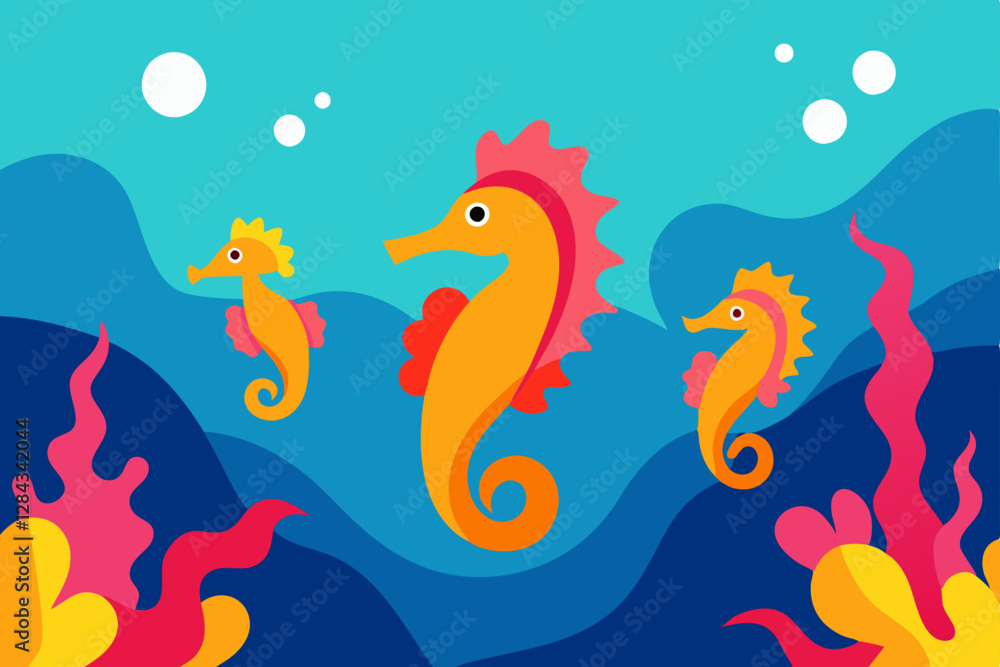 illustration of a fish in the water illustration of a fish in the water