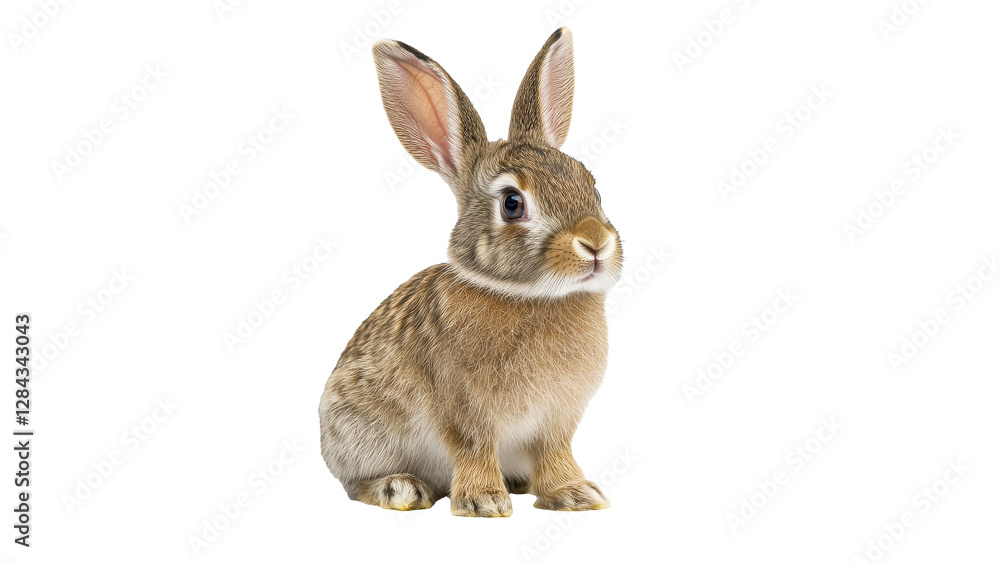 Cute rabbit sitting quietly in a sunny spot Cute rabbit sitting quietly in a sunny spot