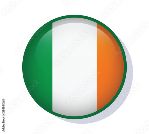 Free Download Flag Ireland circle round frame vector design - GFXLoad