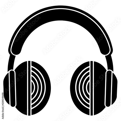 Headphone vector art illustration