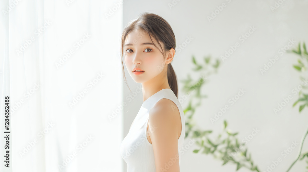 Minimalist Fashion Portrait of an Asian Model Minimalist Fashion Portrait of an Asian Model