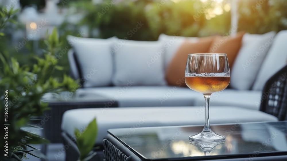 Moderate drinking in a chic outdoor lounge with modern seating. Featuring relaxation and style Moderate drinking in a chic outdoor lounge with modern seating. Featuring relaxation and style