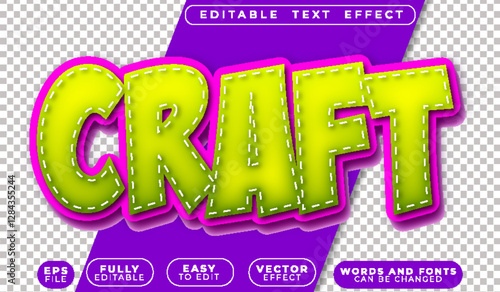  Craft School Handmade Kids Fully Editable Vector Text File