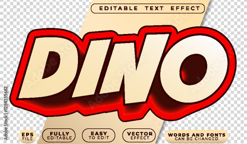  Dino Cartoon Manga Fully Editable Vector Text File