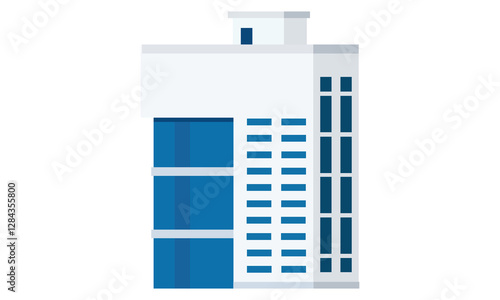 Living house buildings. Cottage houses exterior, condominium apartment building and modern cottages exteriors flat set
