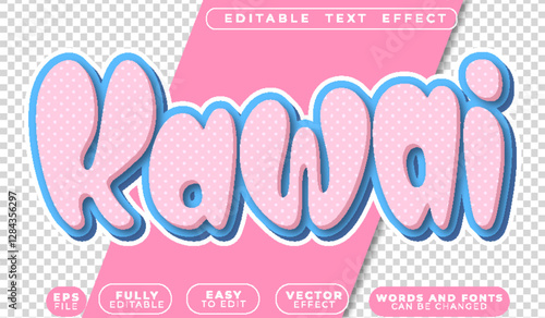  Kawai Cute Korean Girl Fully Editable Vector Text File