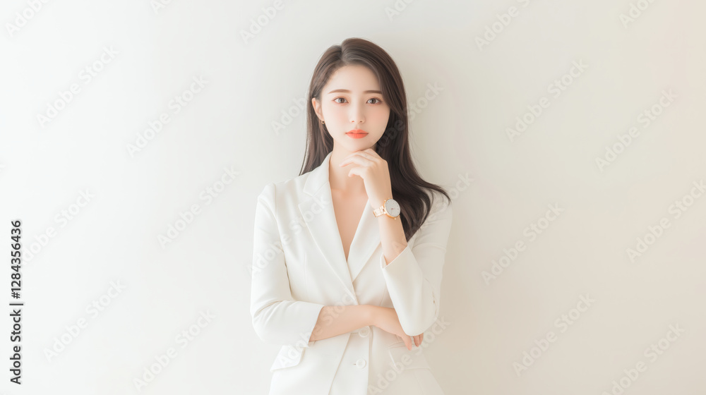 Luxury Fashion Portrait of an Elegant Asian Model Luxury Fashion Portrait of an Elegant Asian Model