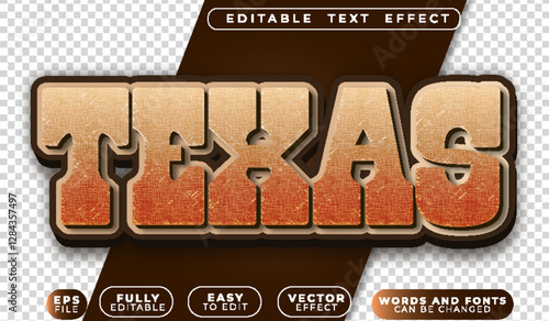 Texas Cowboy Dessert Fully Editable Vector Text File