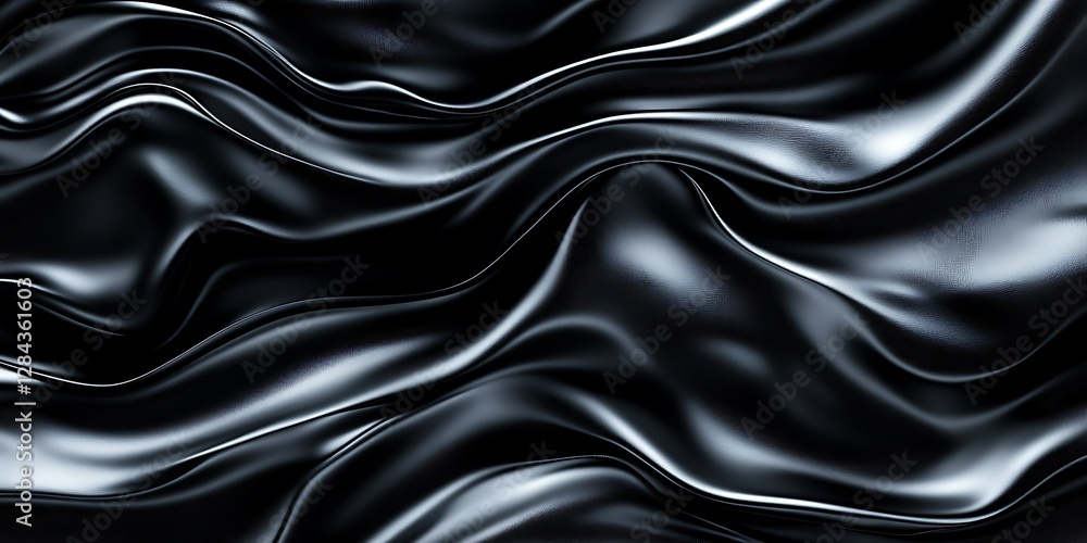 Fototapeta premium Abstract Black Fabric Drape