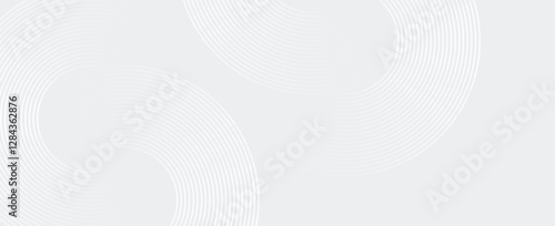 Minimalist abstract background with curved, concentric wave patterns in soft gray tones. Modern, sleek, and futuristic design, perfect for digital art, branding, presentations, or wallpapers