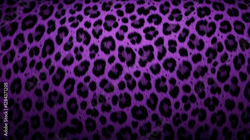 Close-up of a purple leopard print, showcasing intricate texture and pattern detail.