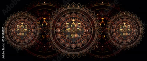 khmer vintage ornament on dark background