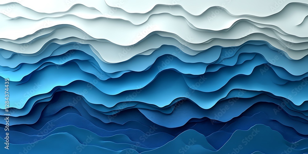 Fototapeta premium Abstract layered waves (1)