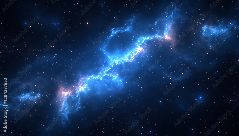 Fototapeta premium Stunning view of the beautiful nebula within the dark space